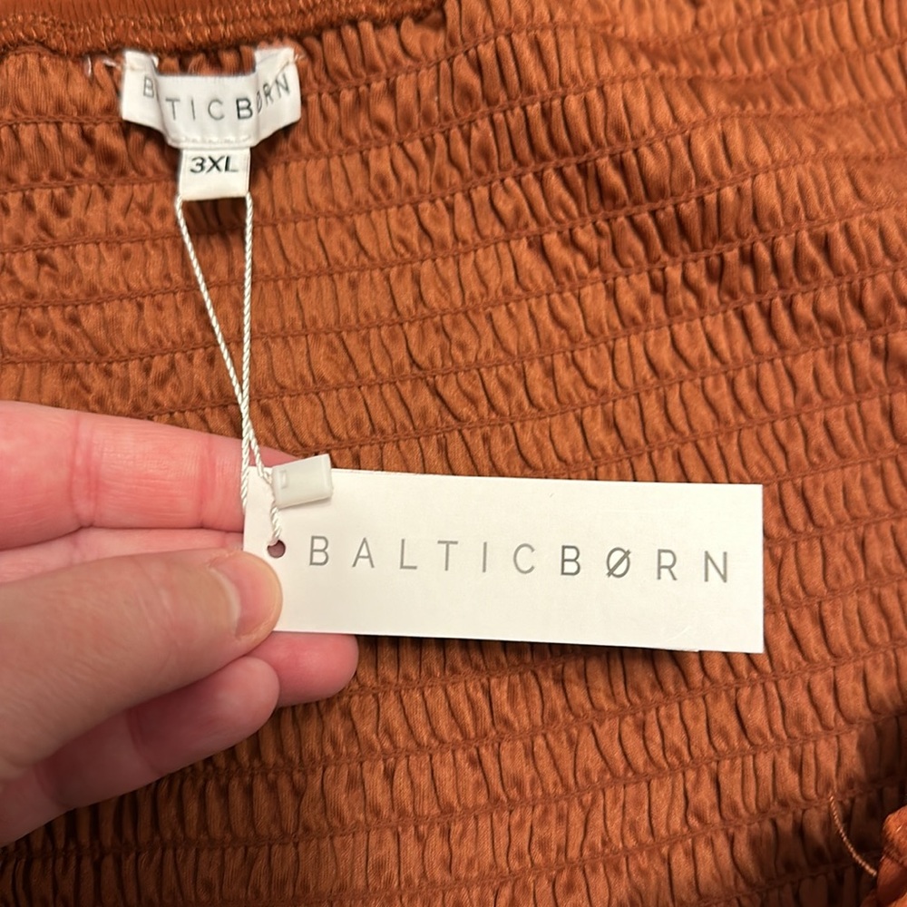 Baltic Born Amalfi Smocked Maxi Dress in Rust - Picture 7 of 12